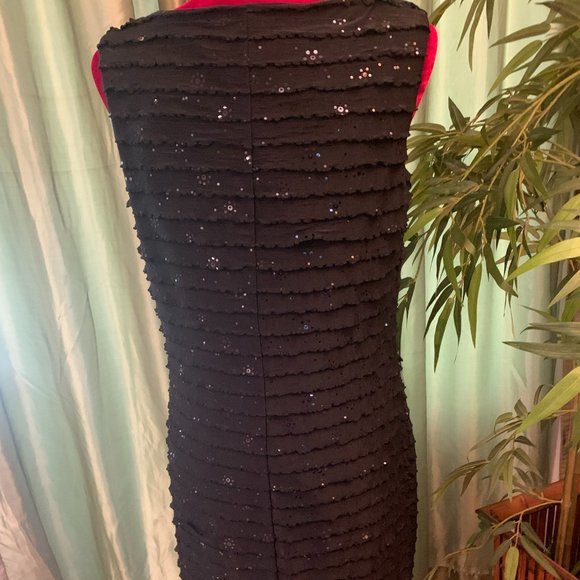 Dress, clingy, Black sparkly w/sequins - Picture 3 of 4